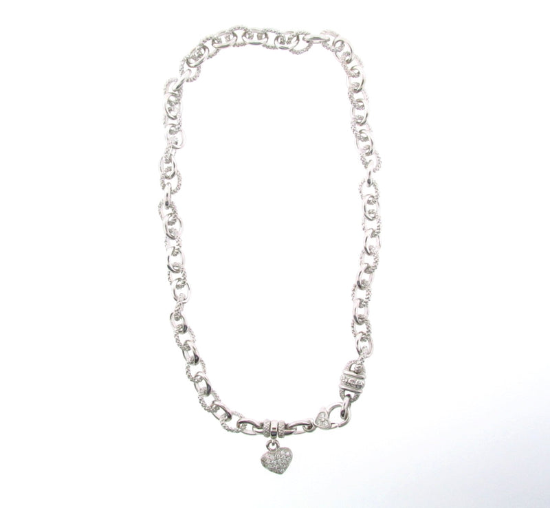 18K White Gold Diamond Necklace by "Judith Ripka" | 18 Karat Appraisers | Beverly Hills, CA | Fine Jewelry