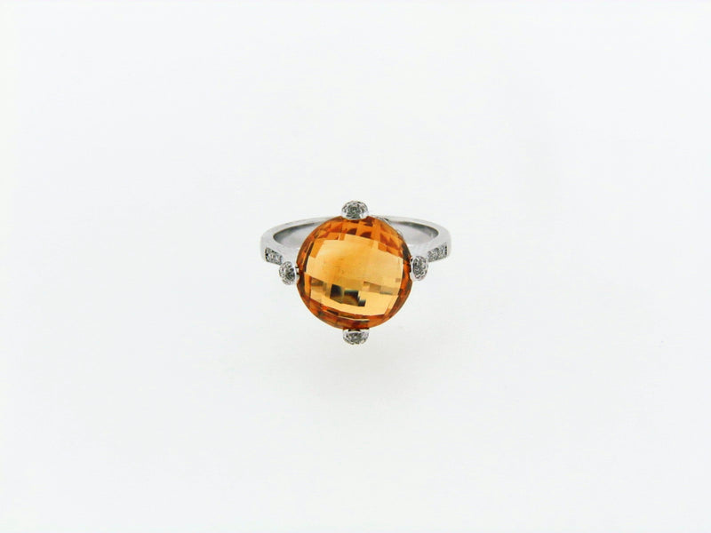 18K White Gold Citrine and Diamond Ring | 18 Karat Appraisers | Beverly Hills, CA | Fine Jewelry