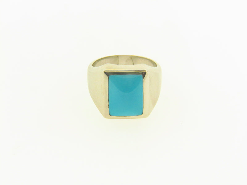 14K White Gold Turquoise Ring | 18 Karat Appraisers | Beverly Hills, CA | Fine Jewelry