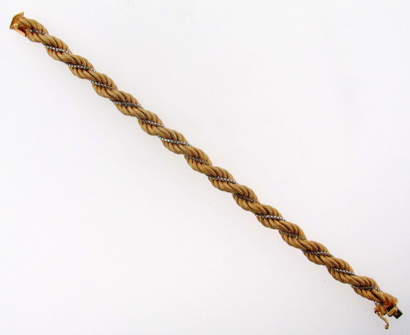 14K Yellow Gold and White Gold Bracelet | 18 Karat Appraisers | Beverly Hills, CA | Fine Jewelry