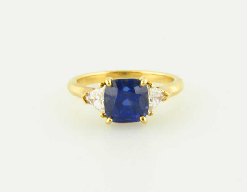 18K Yellow Gold, Sapphire and Diamond Ring | 18 Karat Appraisers | Beverly Hills, CA | Fine Jewelry