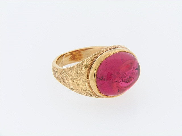 18K-YG PINK TOURMALINE RING | 18 Karat Appraisers | Beverly Hills, CA | Fine Jewelry