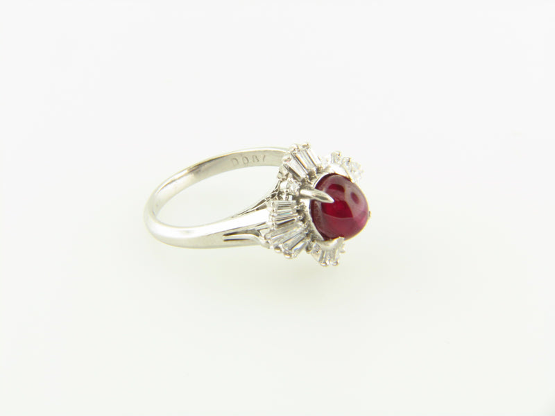 Platinum, Star Ruby and Diamond Ring | 18 Karat Appraisers | Beverly Hills, CA | Fine Jewelry