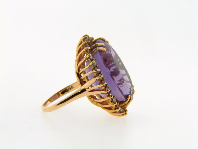 14K-YG Amethyst and Diamond Ring | 18 Karat Appraisers | Beverly Hills, CA | Fine Jewelry