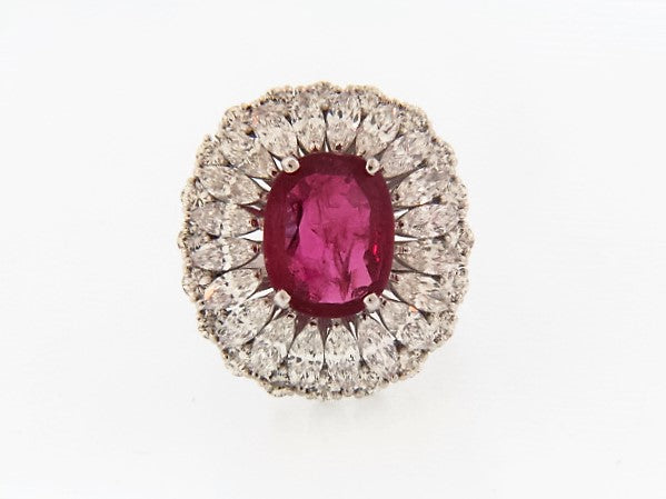 PLATINUM RUBY AND DIAMOND RING | 18 Karat Appraisers | Beverly Hills, CA | Fine Jewelry