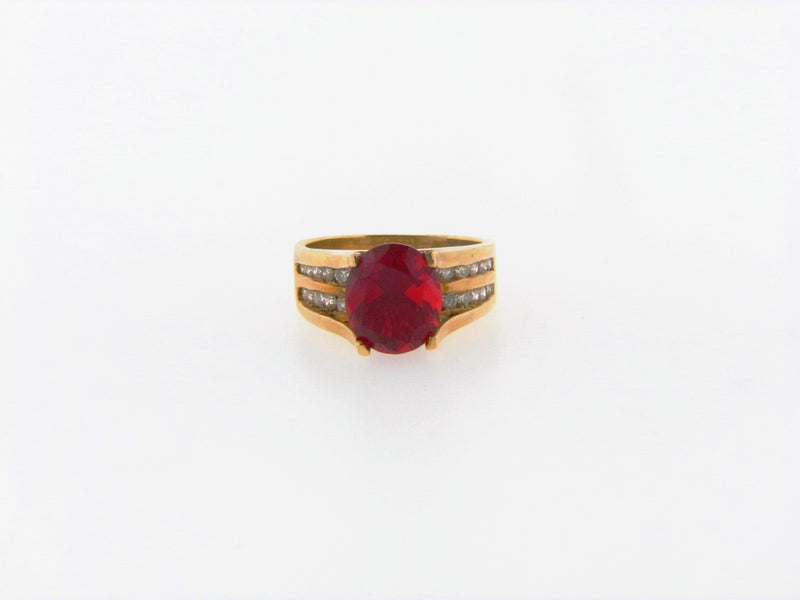 18K Yellow Gold Fire Opal Ring | 18 Karat Appraisers | Beverly Hills, CA | Fine Jewelry