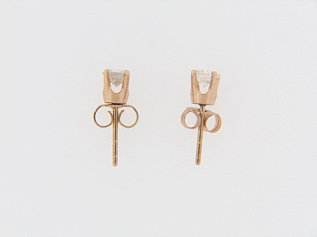 14K-YG DIAMOND STUD EARRINGS