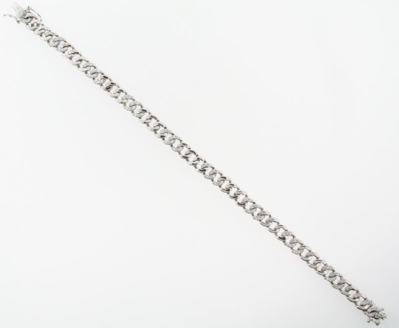 18K White Gold Diamond Link Bracelet | 18 Karat Appraisers | Beverly Hills, CA | Fine Jewelry