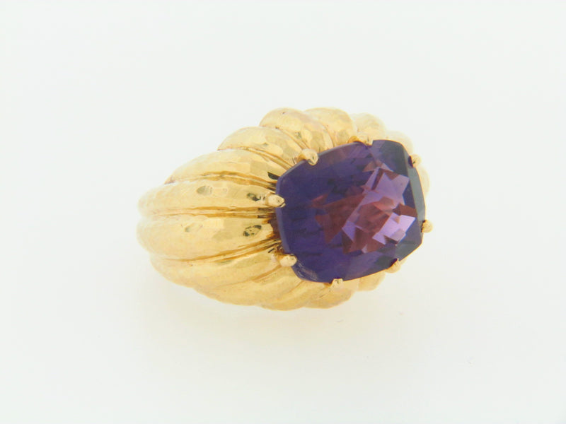 18K YELLOW GOLD AMETHYST RING | 18 Karat Appraisers | Beverly Hills, CA | Fine Jewelry