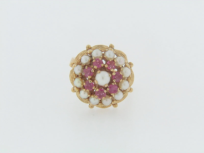 14K-YG RUBY AND PEARL RING | 18 Karat Appraisers | Beverly Hills, CA | Fine Jewelry