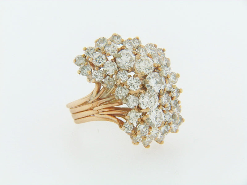 14K YELLOW GOLD DIAMOND CLUSTER RING | 18 Karat Appraisers | Beverly Hills, CA | Fine Jewelry