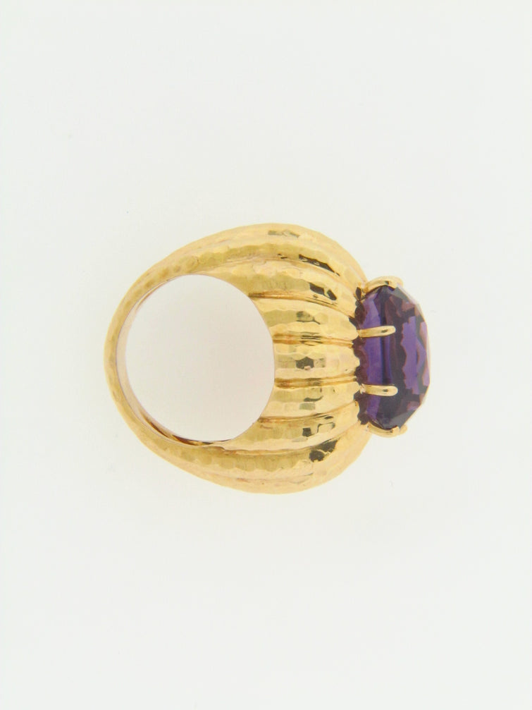 18K YELLOW GOLD AMETHYST RING | 18 Karat Appraisers | Beverly Hills, CA | Fine Jewelry