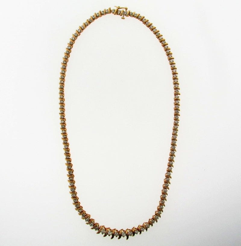 14K Yellow Gold Diamond Necklace | 18 Karat Appraisers | Beverly Hills, CA | Fine Jewelry