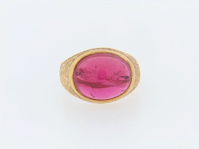 18K-YG PINK TOURMALINE RING