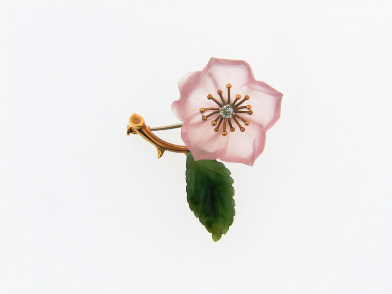 Victorian 18K Yellow Gold Flower Pin | 18 Karat Appraisers | Beverly Hills, CA | Fine Jewelry