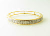 Retro 14K Yellow Gold and Platinum Topped, Diamond Bangle Bracelet | 18 Karat Appraisers | Beverly Hills, CA | Fine Jewelry