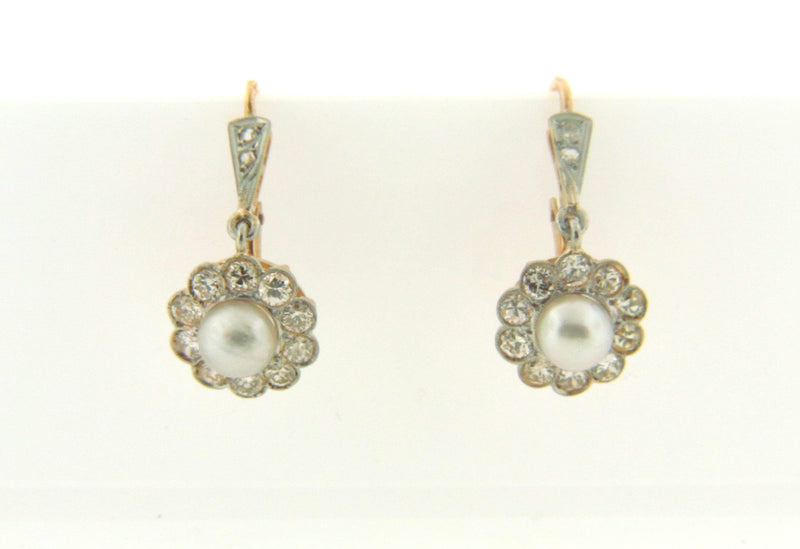 18K bi-color, Pearl and Diamond Earrings | 18 Karat Appraisers | Beverly Hills, CA | Fine Jewelry