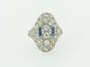 PLATINUM DIAMOND AND SAPPHIRE RING | 18 Karat Appraisers | Beverly Hills, CA | Fine Jewelry