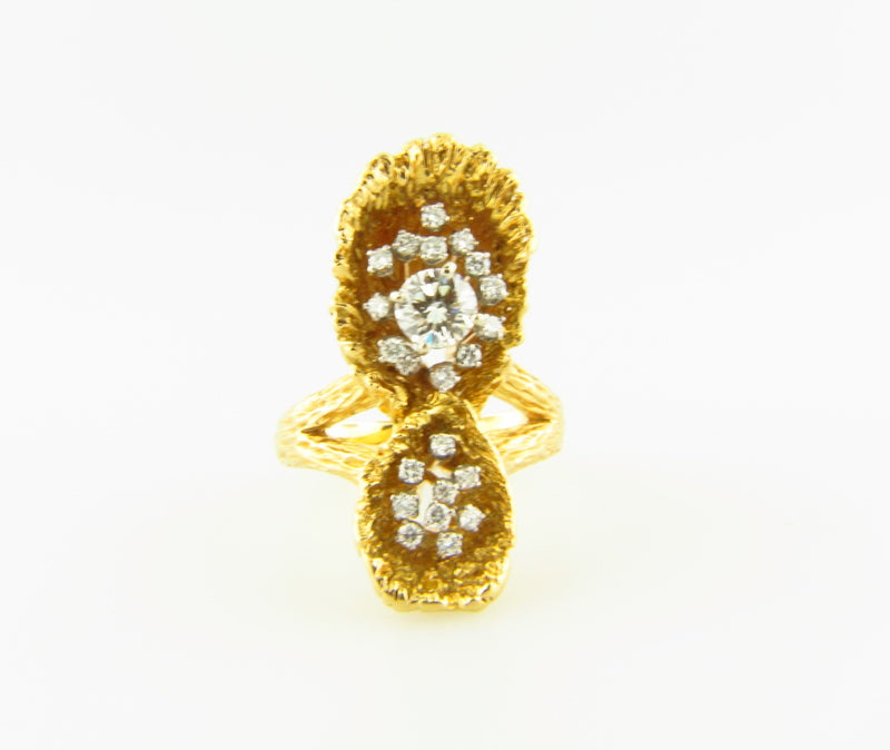 18K Yellow Gold Diamond Cluster Ring | 18 Karat Appraisers | Beverly Hills, CA | Fine Jewelry