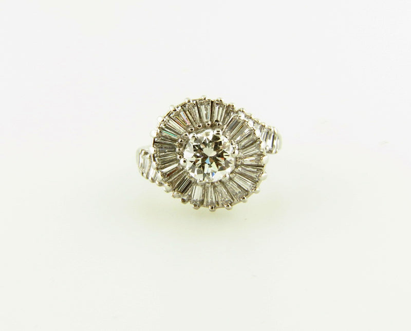 Platinum, Diamond Ballerina Style Ring | 18 Karat Appraisers | Beverly Hills, CA | Fine Jewelry