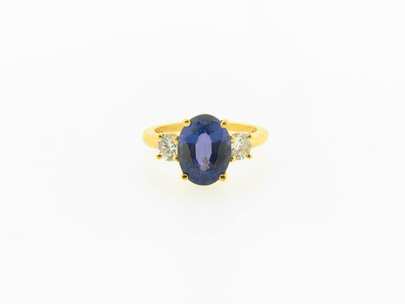 18K Yellow Gold Tanzanite and Diamond Ring | 18 Karat Appraisers | Beverly Hills, CA | Fine Jewelry