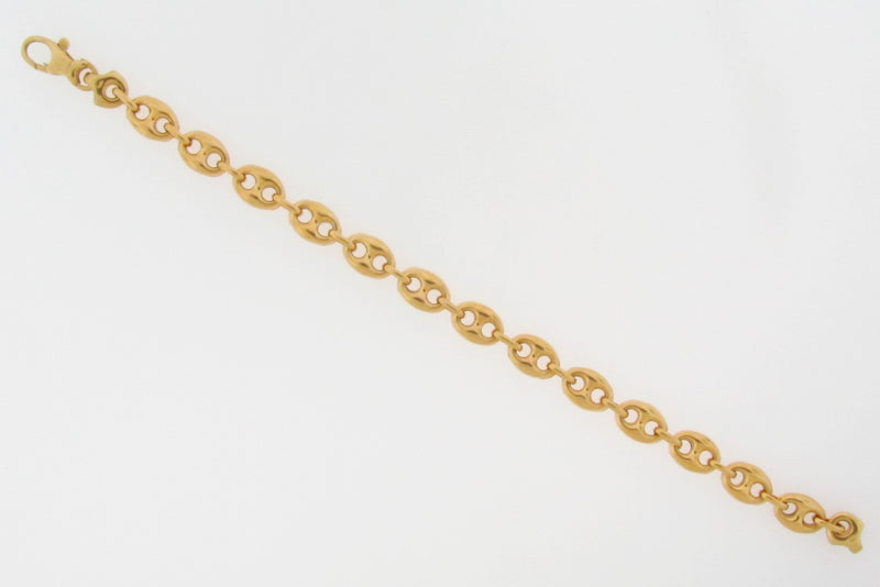 18K YELLOW GOLD OPEN LINK BRACELET | 18 Karat Appraisers | Beverly Hills, CA | Fine Jewelry