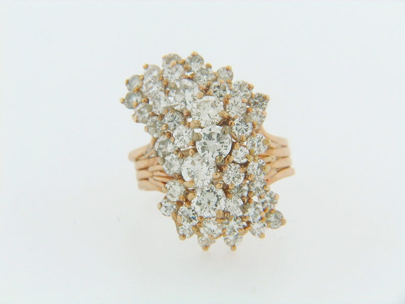 14K YELLOW GOLD DIAMOND CLUSTER RING | 18 Karat Appraisers | Beverly Hills, CA | Fine Jewelry