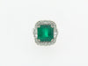 18K WHITE GOLD EMERALD AND DIAMOND RING | 18 Karat Appraisers | Beverly Hills, CA | Fine Jewelry