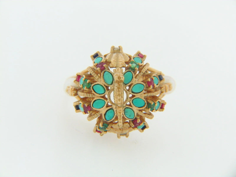 14K-YG MULTI-GEMSTONE RING | 18 Karat Appraisers | Beverly Hills, CA | Fine Jewelry