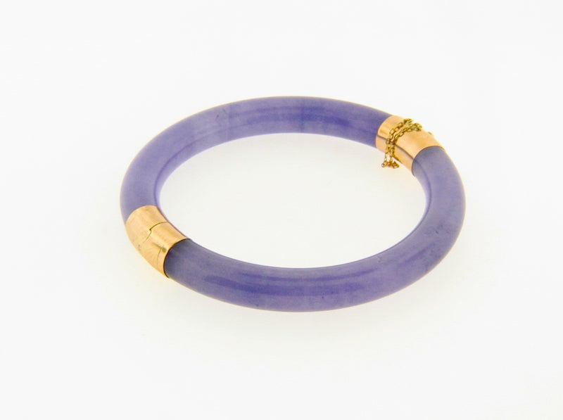 14K Yellow Gold Hinged Lavender Bracelet | 18 Karat Appraisers | Beverly Hills, CA | Fine Jewelry