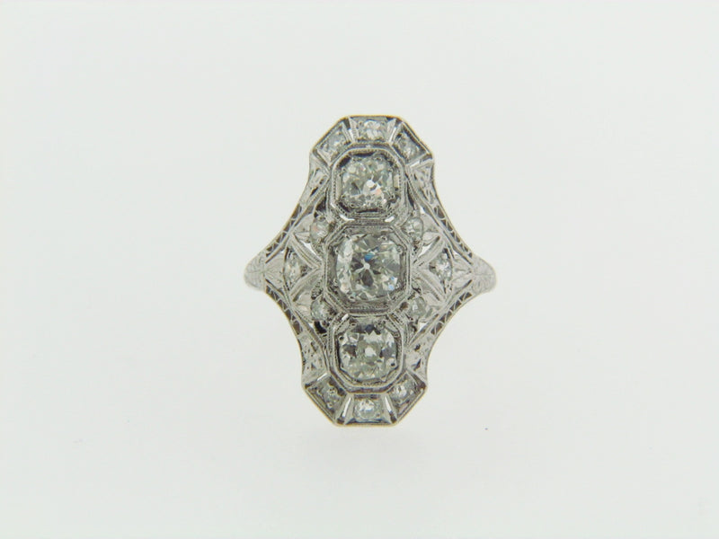 PLATINUM DIAMOND FILIGREE RING | 18 Karat Appraisers | Beverly Hills, CA | Fine Jewelry