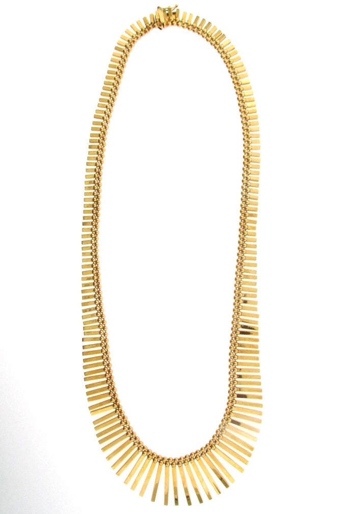 14K-YG FRINGE DESIGN NECKLACE | 18 Karat Appraisers | Beverly Hills, CA | Fine Jewelry