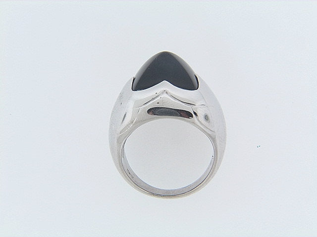 18K-WG ONYX PYRAMID RING BY "BVLGARI" | 18 Karat Appraisers | Beverly Hills, CA | Fine Jewelry