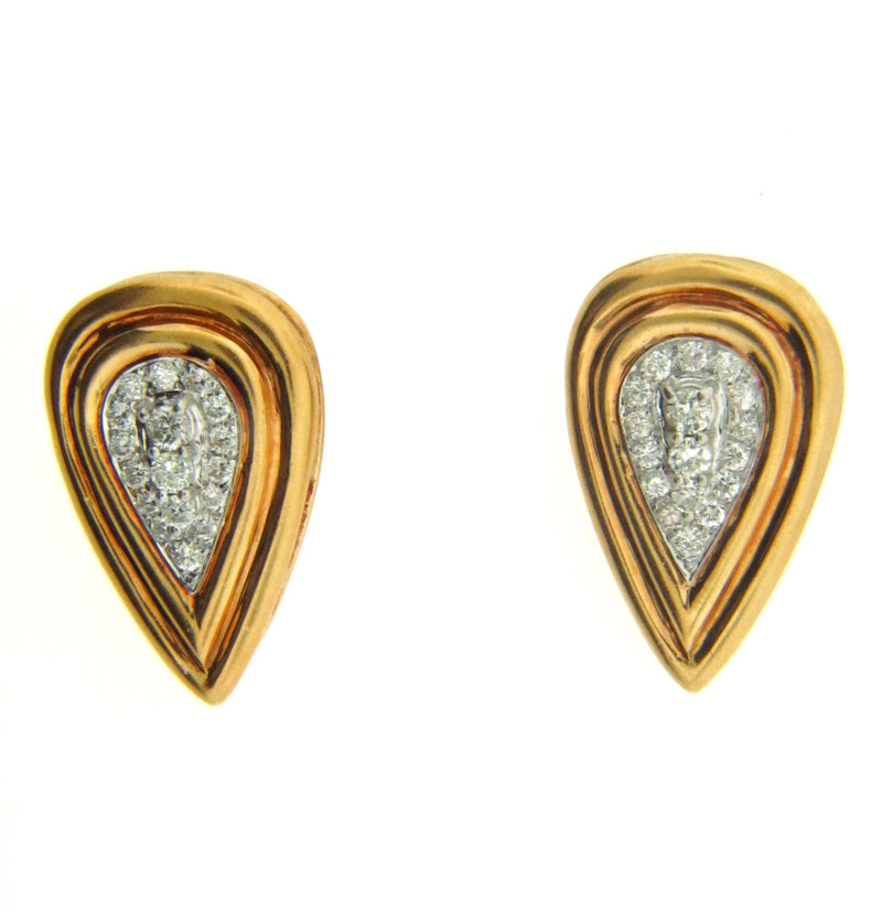 18K Yellow Gold Diamond Earrings | 18 Karat Appraisers | Beverly Hills, CA | Fine Jewelry