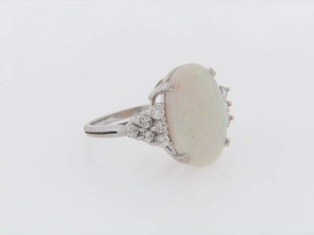 14K-WG OPAL AND DIAMOND RING | 18 Karat Appraisers | Beverly Hills, CA | Fine Jewelry