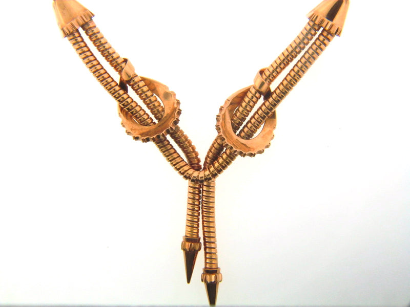 18K ROSE GOLD TUBOGAS NECKLACE | 18 Karat Appraisers | Beverly Hills, CA | Fine Jewelry