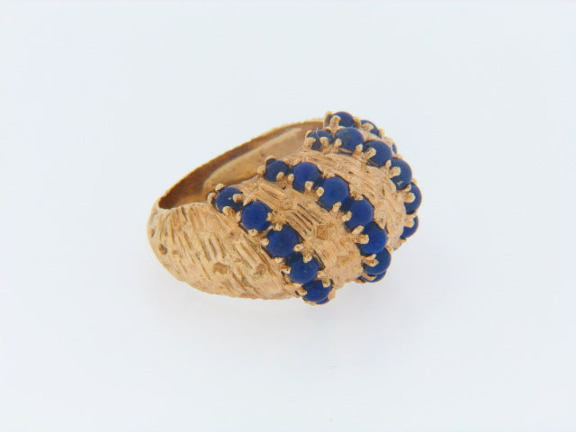 18K-YG LAPIS LAZULI DOME RING