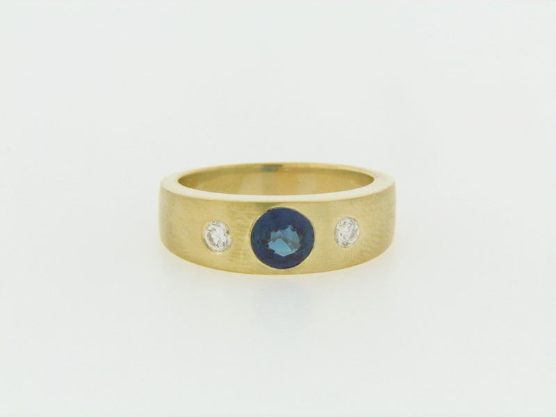 18K YELLOW GOLD SAPPHIRE AND DIAMOND RING | 18 Karat Appraisers | Beverly Hills, CA | Fine Jewelry