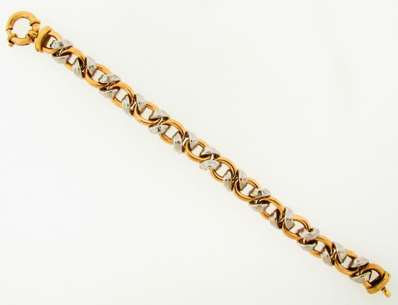 18K Yellow Gold and White Gold Bracelet | 18 Karat Appraisers | Beverly Hills, CA | Fine Jewelry