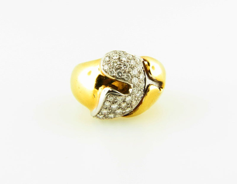 18K-YG+WG DIAMOND RING