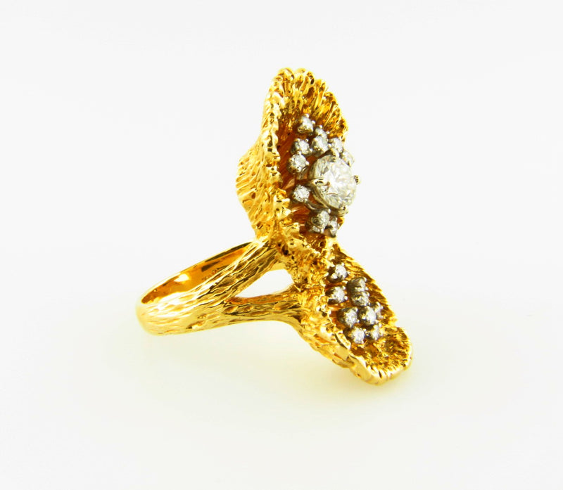 18K Yellow Gold Diamond Cluster Ring | 18 Karat Appraisers | Beverly Hills, CA | Fine Jewelry