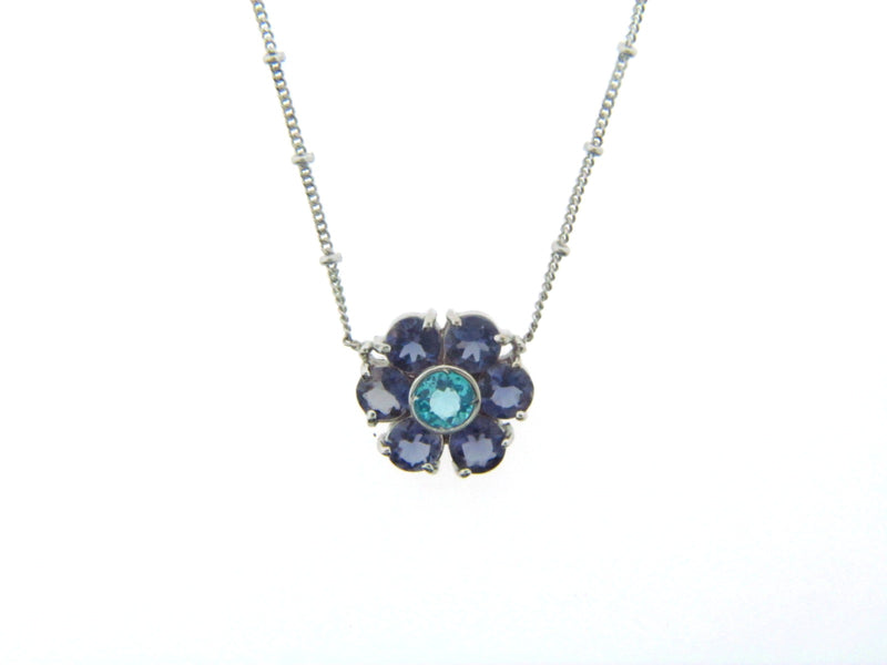 18K White Gold Multi-Gemstone Pendant | 18 Karat Appraisers | Beverly Hills, CA | Fine Jewelry