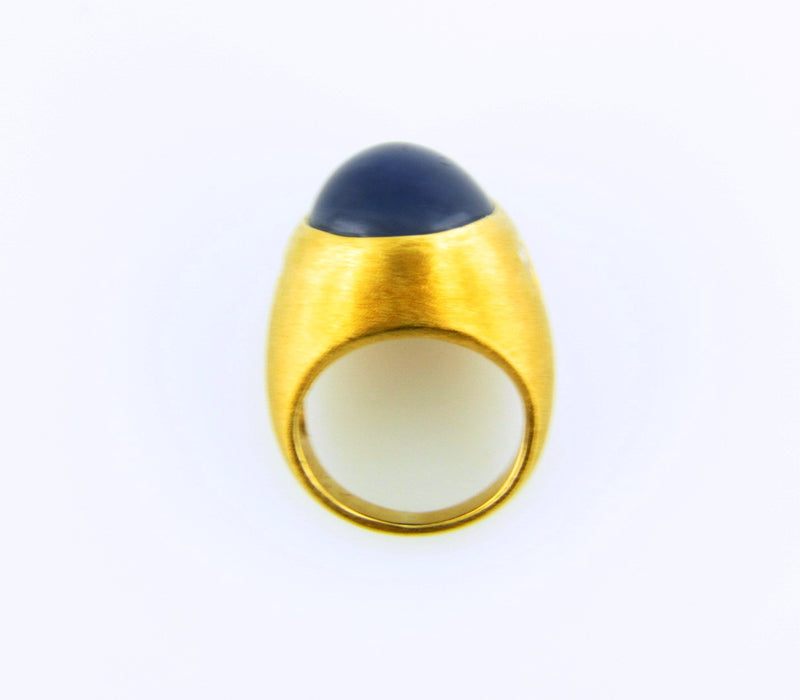 18K Yellow Gold, Star Sapphire and Diamond Ring | 18 Karat Appraisers | Beverly Hills, CA | Fine Jewelry