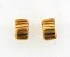 18K Yellow Gold Ribbed Hoop Earrings | 18 Karat Appraisers | Beverly Hills, CA | Fine Jewelry