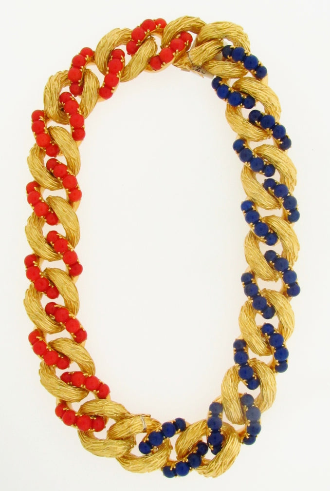 18K-YG CORAL BEAD BRACELET