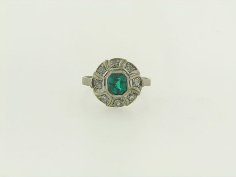 18K White Gold Emerald and Diamond Ring | 18 Karat Appraisers | Beverly Hills, CA | Fine Jewelry