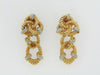 18K YELLOW GOLD DIAMOND DANGLE EARRINGS | 18 Karat Appraisers | Beverly Hills, CA | Fine Jewelry