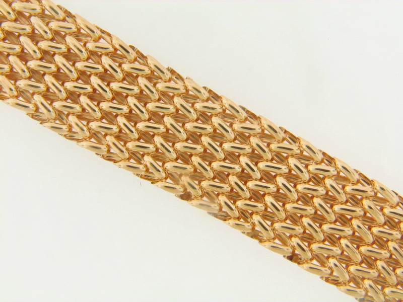 14K YELLOW GOLD WOVEN LINK BRACELET | 18 Karat Appraisers | Beverly Hills, CA | Fine Jewelry