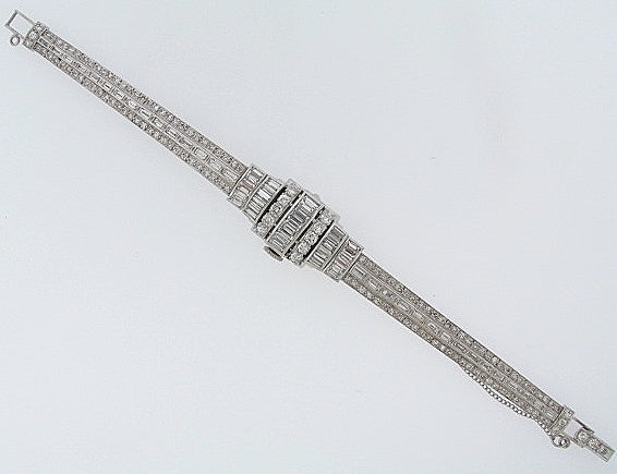 PLATINUM DIAMOND COVER WRISTWATCH BY "HAMILTON" | 18 Karat Appraisers | Beverly Hills, CA | Fine Jewelry