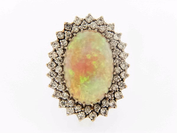 14K-WG OPAL AND DIAMOND RING | 18 Karat Appraisers | Beverly Hills, CA | Fine Jewelry